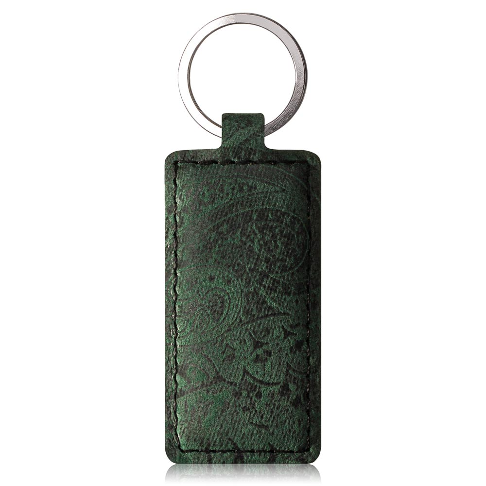 Genuine leather Back case Flex Mode - Ornament Green - TPU Black