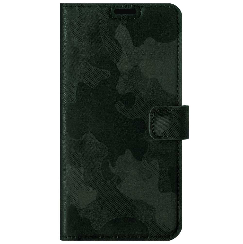Wallet case - Military Camouflage Dark Green  - Transparent TPU